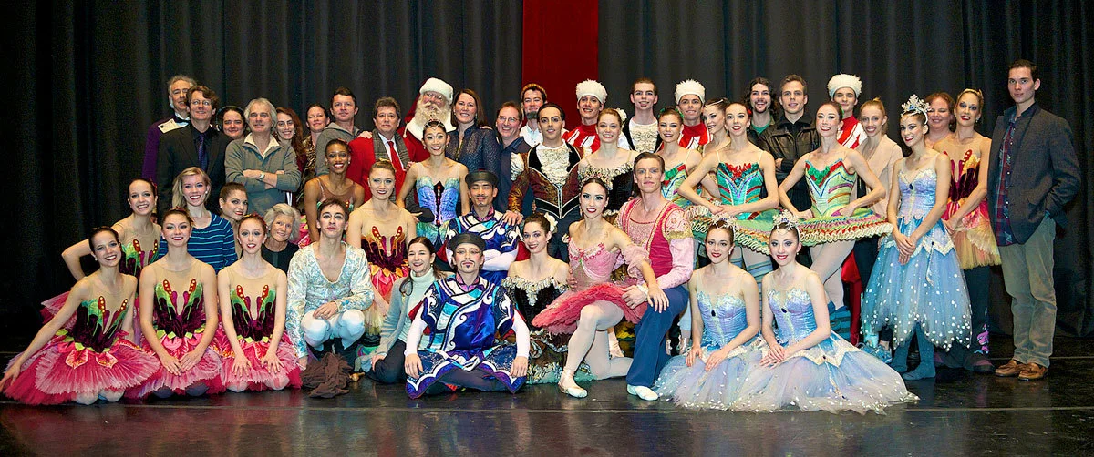 Santa and dancers with the Carolina Ballet’s Nutcracker.
